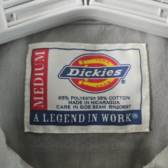 Dickies Work Shirt Men Size Medium Short Sleeve Gray - Picture 4 of 9